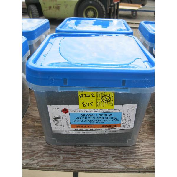 2 PAILS OF #6X1 1/4" DRYWALL SCREWS