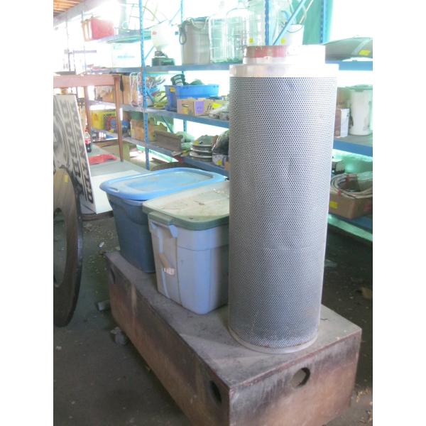2 BINS OF CARBON PELLETS & A FILTER