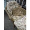 Image 3 : WICKER LOOK CHAIR W/CUSHIONS, WICKER LOOK COFFEE TABLE