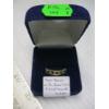 Image 2 : 9KT BAND W/BLUE STONES & SMALL DIAMONDS - 3.5G - SZ 8 