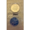 Image 1 : 2 - 2001 CDN 1 OZ MAPLE LEAF .999 SILVER (TAX EXEMPT)