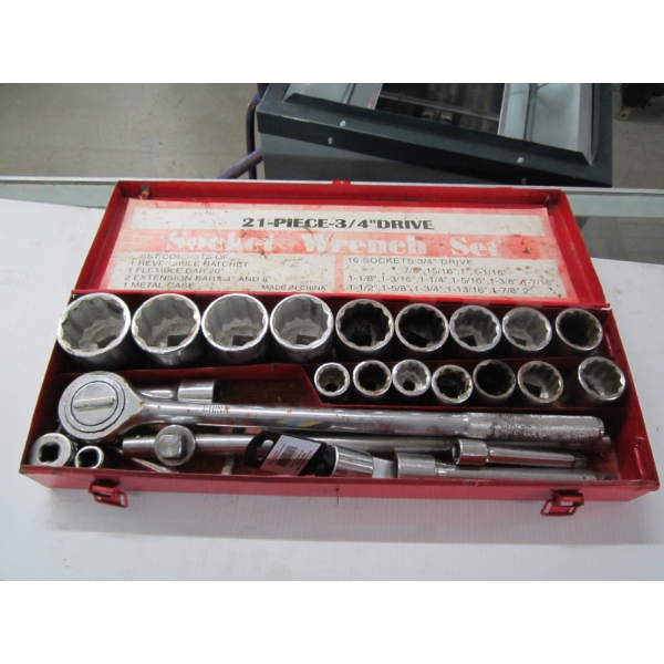 3/4" DRIVE SOCKET WRENCH SET