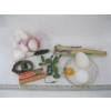Image 4 : 2 BOXES OF MISC. CRAFTING ITEMS, CHERUB CANDLEHOLDERS, VINTAGE FIGURINES, ETC.