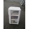 Image 1 : PLASTIC STORAGE BIN W/MISC. CONTENTS: SHEETS, ENGRAVER, WATER BOTTLES, SHOESHINE ITEMS, ETC.