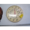 Image 2 : BURL WOOD CLOCK & A THERMOMETER