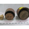 Image 2 : 2 WOODEN BUTTER PRESSES & A CERAMIC PRESS