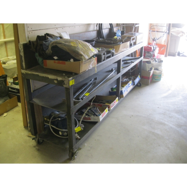 ROLLING METAL SHELF WORKBENCH