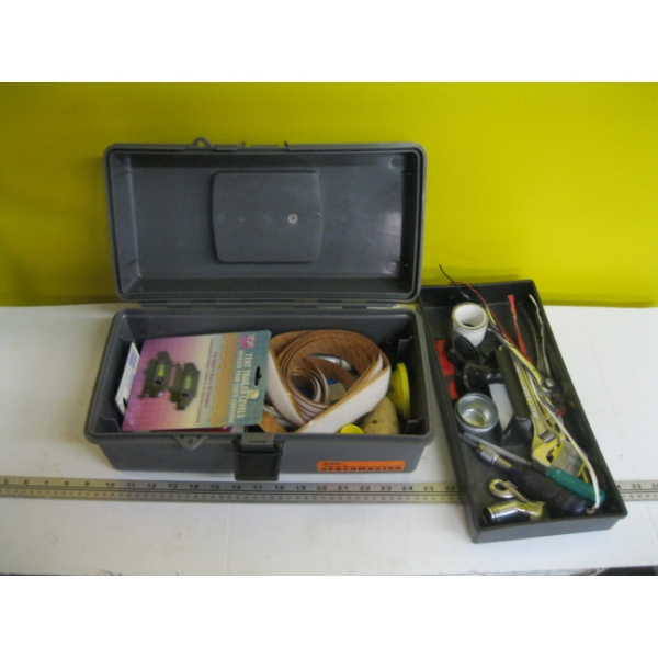 GREY TOOLBOX W/CONTENTS