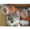 Image 3 : BOTTLE DRYING RACK STAND & 2 BINS OF MISC. ITEMS