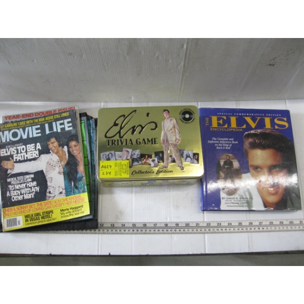 ELVIS TRIVIA GAME & ELVIS MAGAZINES & BOOK