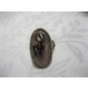Image 2 : CAT'S EYE STERLING SILVER RING, SZ 7 1/2