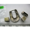 Image 3 : 4 SM. SILVER ITEMS - BELT BUCKLE, STAMPED STERLING, MICHAEL TAHE, 2 SM. SILVER BLOCKS, SM. BELT END