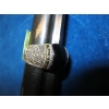 Image 2 : SILVER RING W/BLACK STONE, STAMPED .925, SZ 9