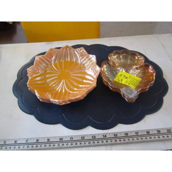 CARNIVAL GLASS, LUSTERWARE & ROYAL VISTA WARE
