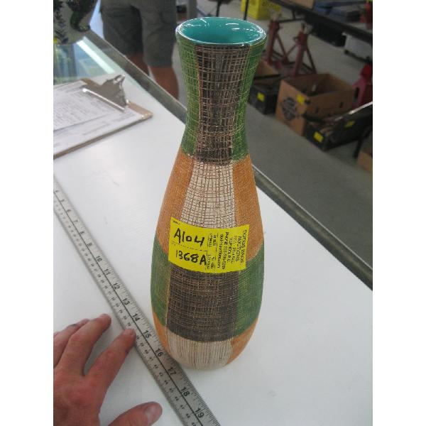 ITALIAN CERAMIC VASE & MIRROR LOG 