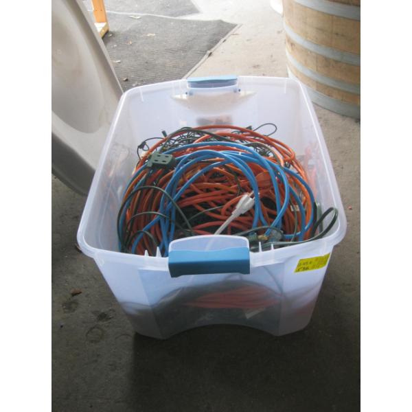 ASST. CHRISTMAS LIGHTS, EXTENSION CORDS, ROPE LIGHTS, ETC.