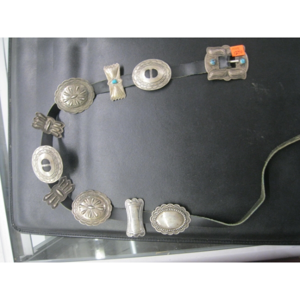 NAVAJO BELT W/TURQUOISE & SILVER