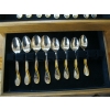 Image 3 : SET OF ONEIDA CUTLERY - SILVER W/GOLD SWIRL