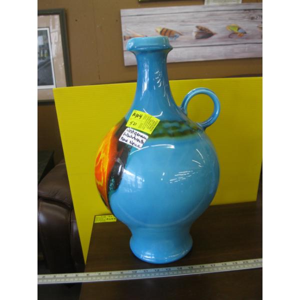 LG. MCM WEST GERMAN HUTSCHENREUT RENE NEUE MULTI COLORED VASE