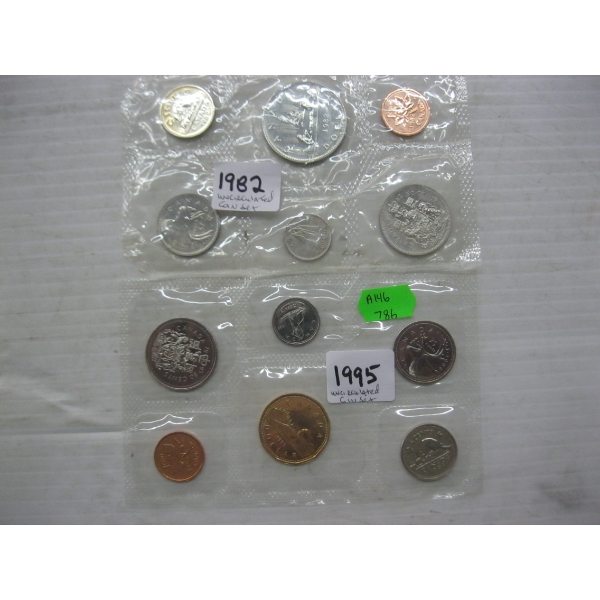 1982/1995 UNCIRCULATED COIN SETS (2)