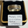 Image 1 : MENS 10KT WHITE & YELLOW GOLD RING - 10G - SZ 11 1/2