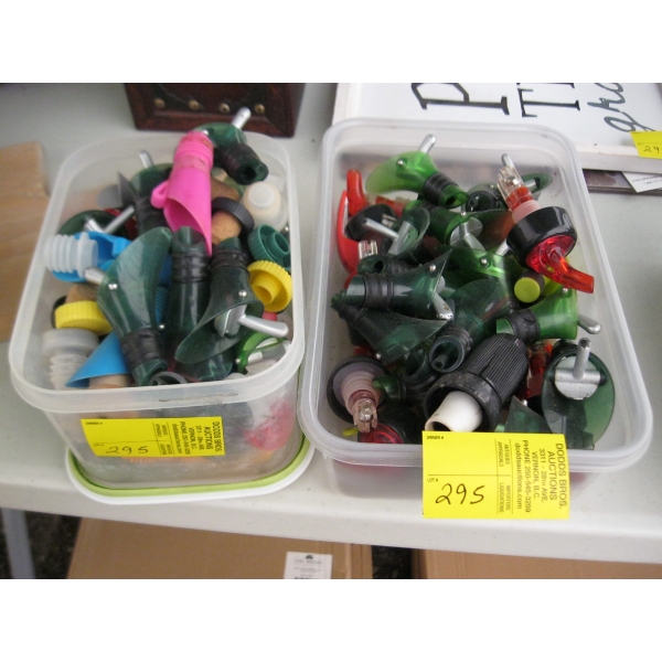 2 CONTAINERS OF ASST. WINE BOTTLE DISPENSERS