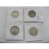 Image 1 : 4 CDN SILVER QUARTERS - 1919, 1956, 1958, 1967