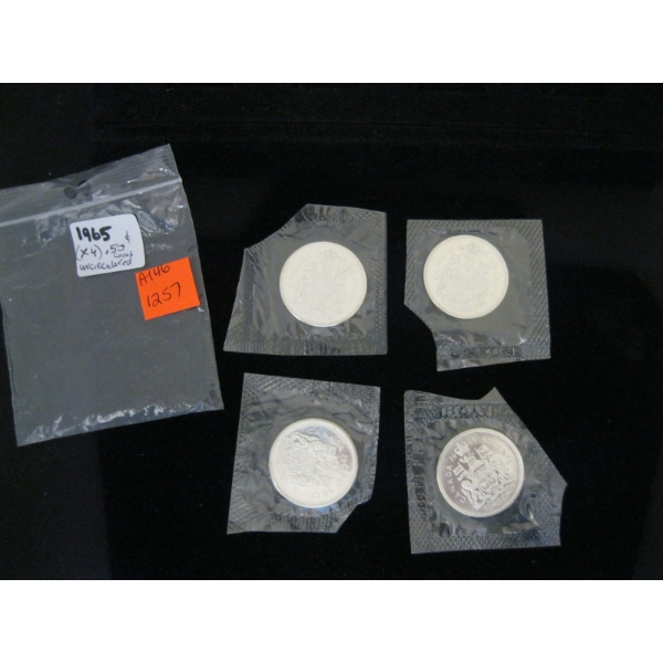 4 - 1965 50 CENT UNCIRCULATED COINS