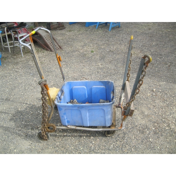 ROLLING CART W/ASST. CHAIN HOOKS
