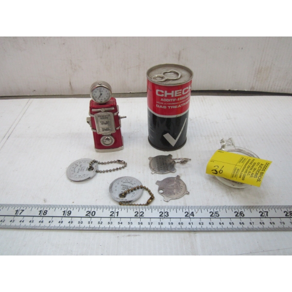 COLLECTABLE ITEMS - MINI GAS PUMP, KEYCHAINS, ETC.