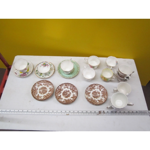 ASST. CHINA CUPS & SAUCERS
