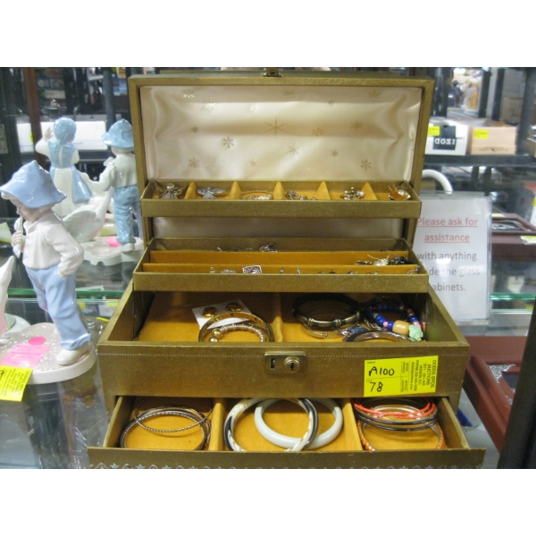 JEWELLERY BOX & CONTENTS