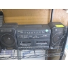 Image 2 : SHARP DUAL CASSETTE PORTABLE STEREO W/2 CASES OF CASSETTES