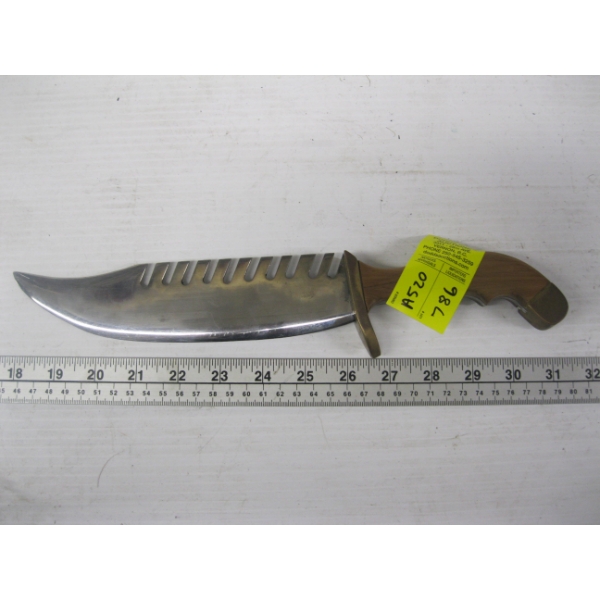 LG. CUSTOM WOOD HANDLED KNIFE