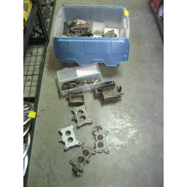 BIN OF ASST. 2 BARREL CARBURETOR PARTS