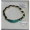 Image 1 : TURQUOISE & SILVER STAMPED (950) SILVER BRACELET, 40G