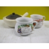 Image 4 : 2 BOXES OF MISC. BROWN & WHITE DISHWARE, SOUP BOWLS, ETC.