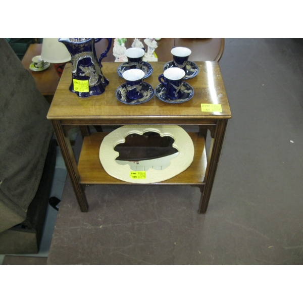 2 TIER ANTIQUE TABLE