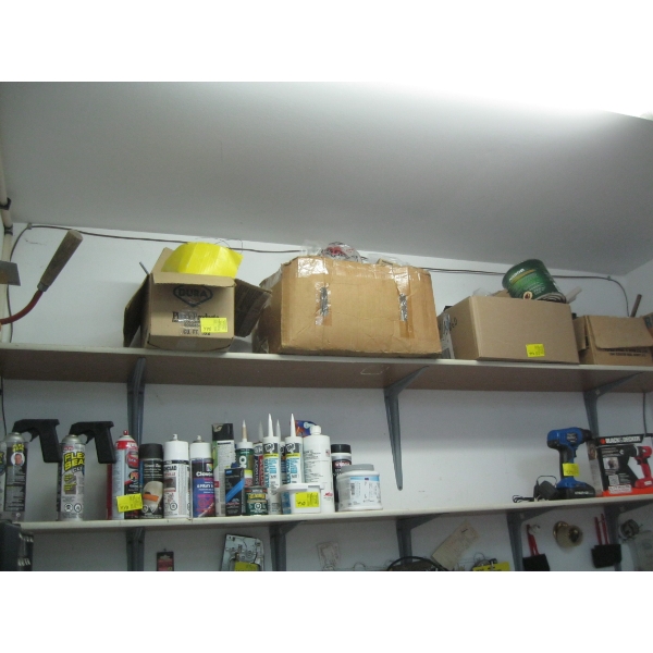 MISC. CAULKING & 5 BOXES OF PLUMBING SUPPLIES