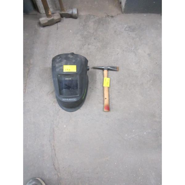 WELDING HELMET & HAMMER