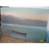 Image 2 : FRAMED PRINT OF CANOE, PADDLE & PILLOW