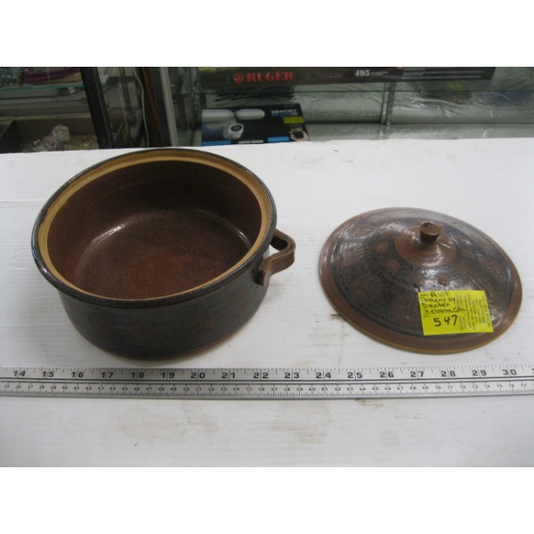 LIDDED POTTERY DISH FROM KELOWNA