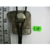Image 3 : SILVER STONE & PETRIFIED WOOD  BOLO TIE, UNMARKED