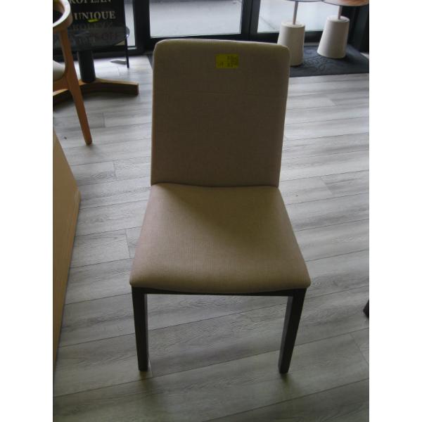 LIGHT UPHOLSTERED DINING CHAIR, WOOD FRAMED