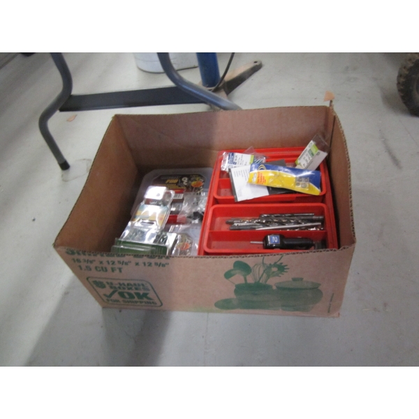 MISC. DRILLBITS, SCREWS, STORAGE CONTAINERS, ETC.
