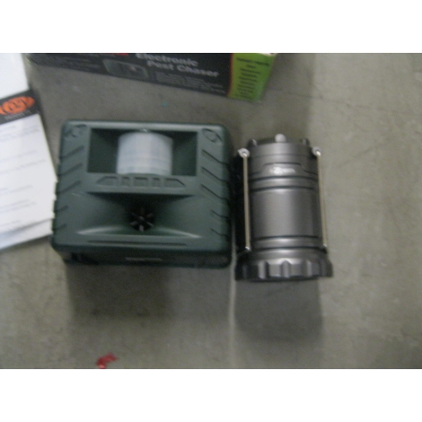 COLLAPSIBLE LANTERN & A YARD GUARD