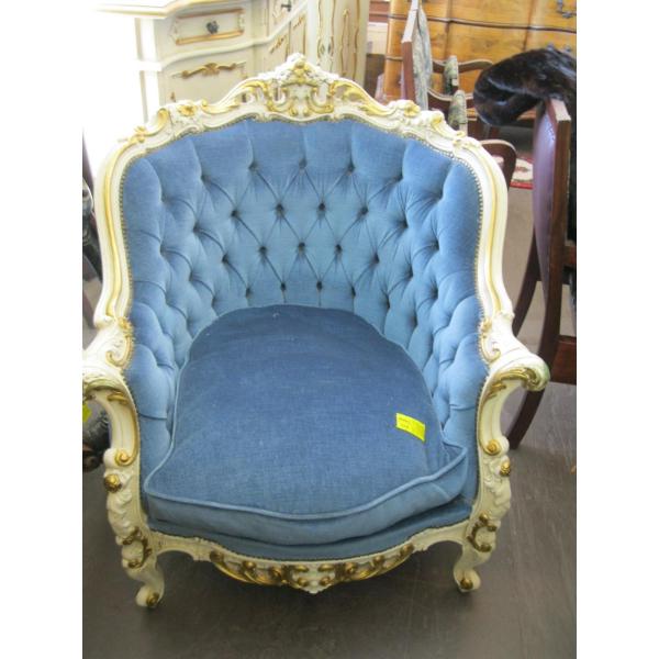 VINTAGE CHAIR W/GOLD LEAF 