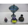 Image 1 : CARNIVAL GLASS & ART GLASS, 3 SIGNED BY ART VARGAS
