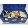 Image 1 : RUBBERMAID STORAGE BOX W/ASST. CAMPING ITEMS