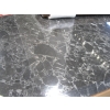 Image 3 : LG. MARBLE TOP WOOD FRAME DINING TABLE, 7'X40"